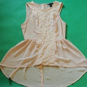 Pastel Chiffon High Low Peplum